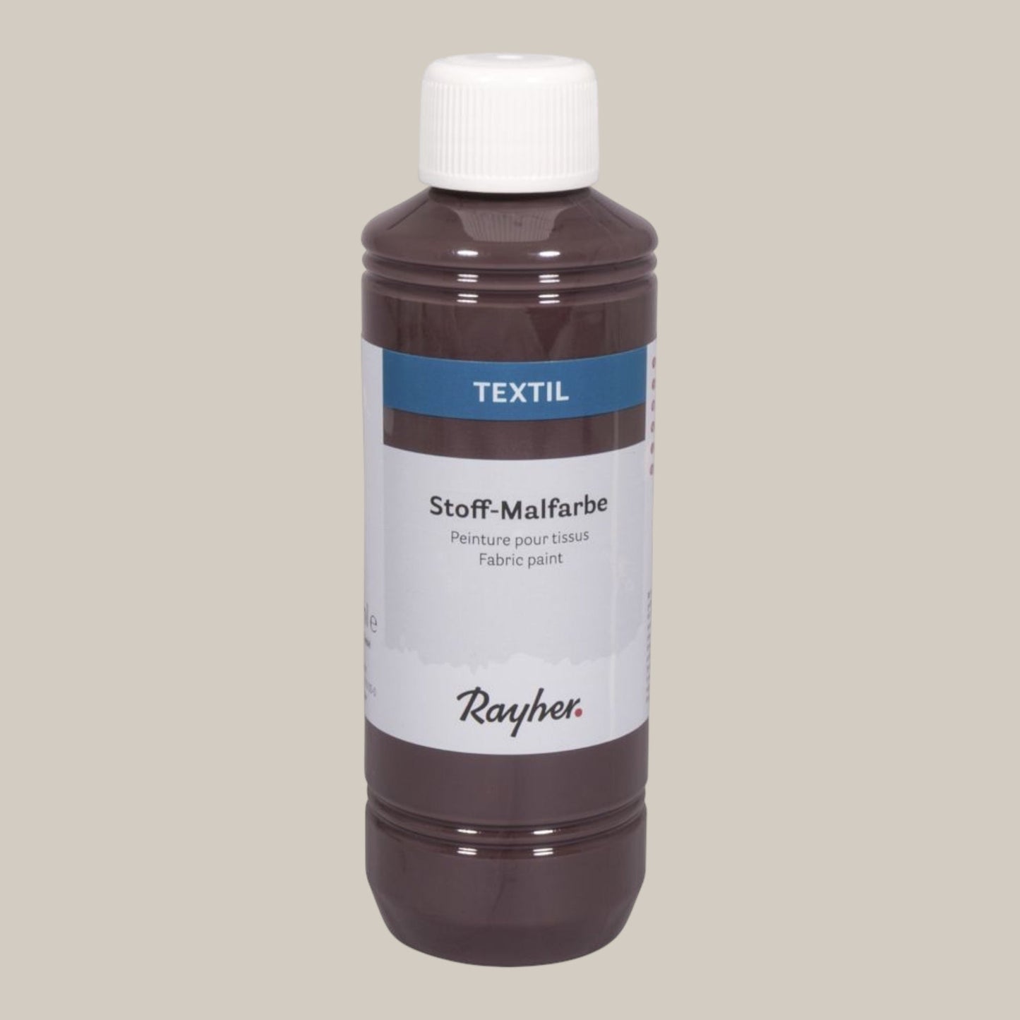 Rayher Textil Stoffmalfarbe, Nougat, 250ml