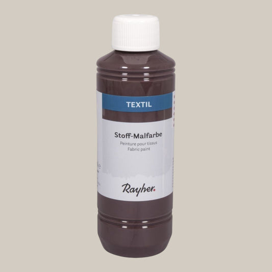 Rayher Textil Stoffmalfarbe, Nougat, 250ml