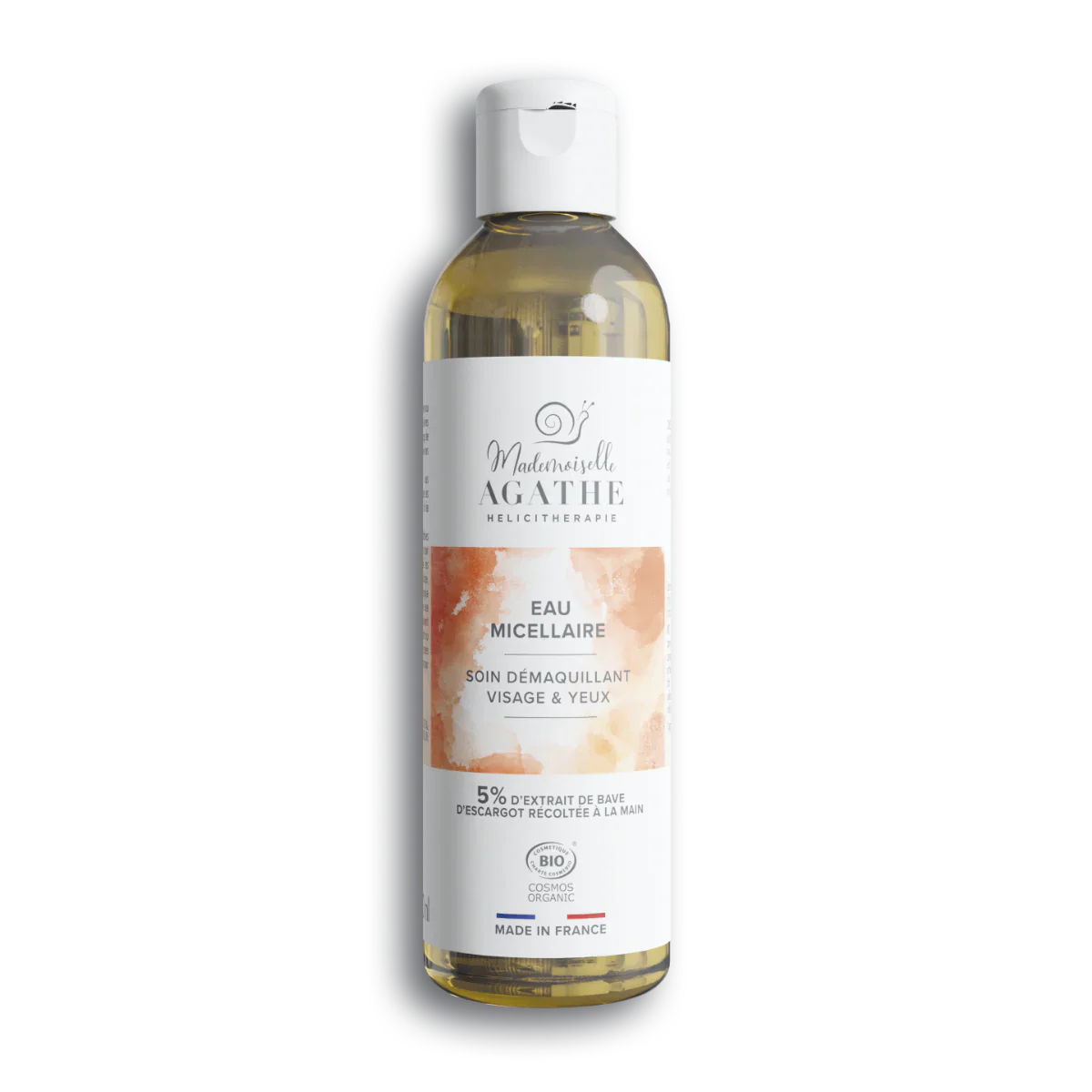 Eau micellaire à la bave d'escargot certifiée bio - démaquillant - Mademoiselle Agathe