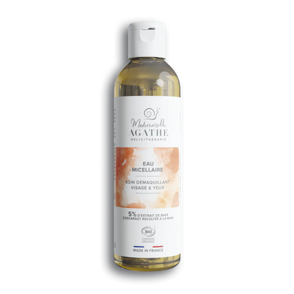 Eau micellaire à la bave d'escargot certifiée bio - démaquillant - Mademoiselle Agathe