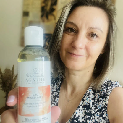 Eau micellaire à la bave d'escargot certifiée bio - démaquillant - Mademoiselle Agathe