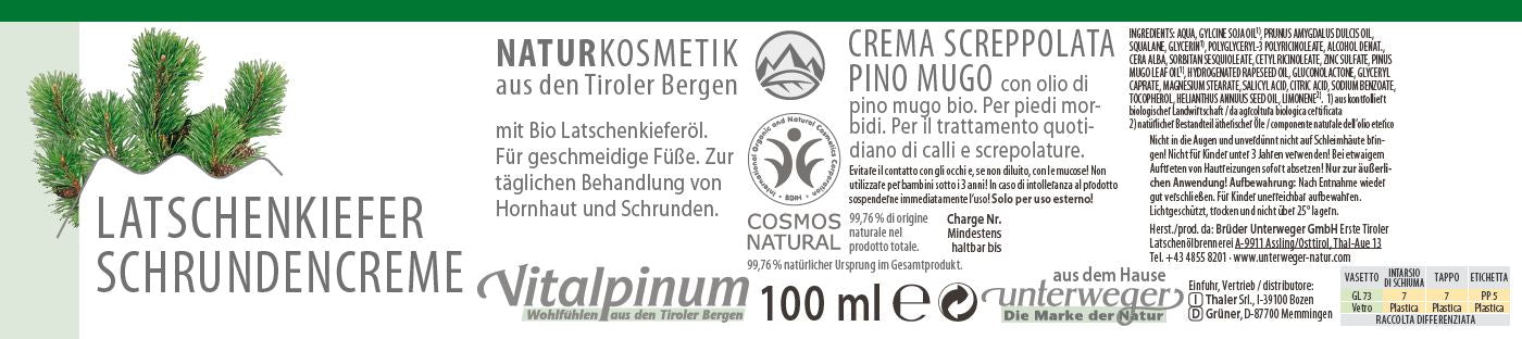 Latschenkiefer Schrundencreme Unterweger – Intensive Pflege für beanspruchte Haut