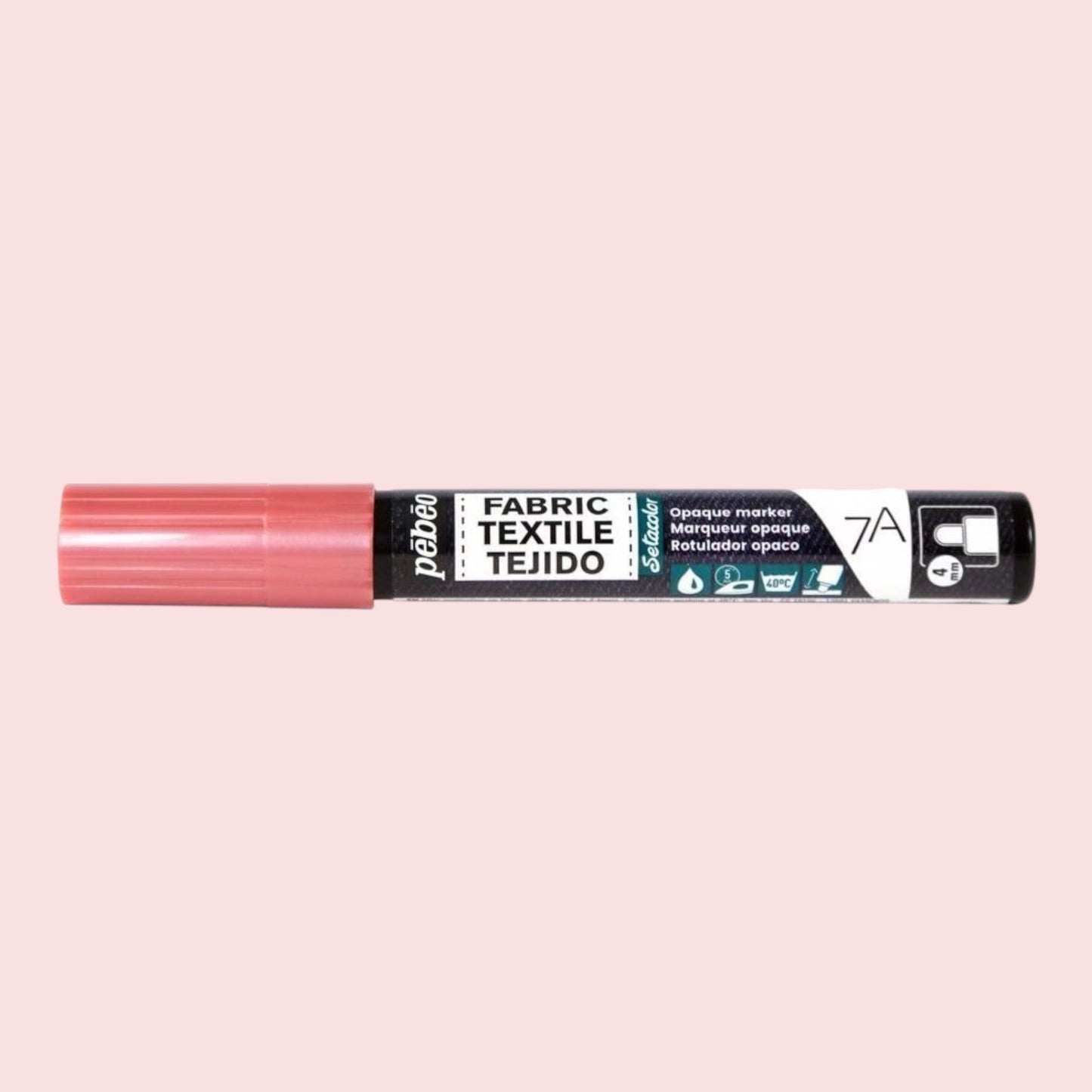 Pébéo Textil 7A Marker Opak – 4 mm Rundspitze , Kupferrosa