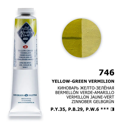 Nevskaya Palitra Master Class Ölfarbe Zinnober Gelbgrün 746 (46ml)