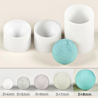 Goleo Pressformen für Badebomben – Rund, 5 Größen (Ø 4–8cm)