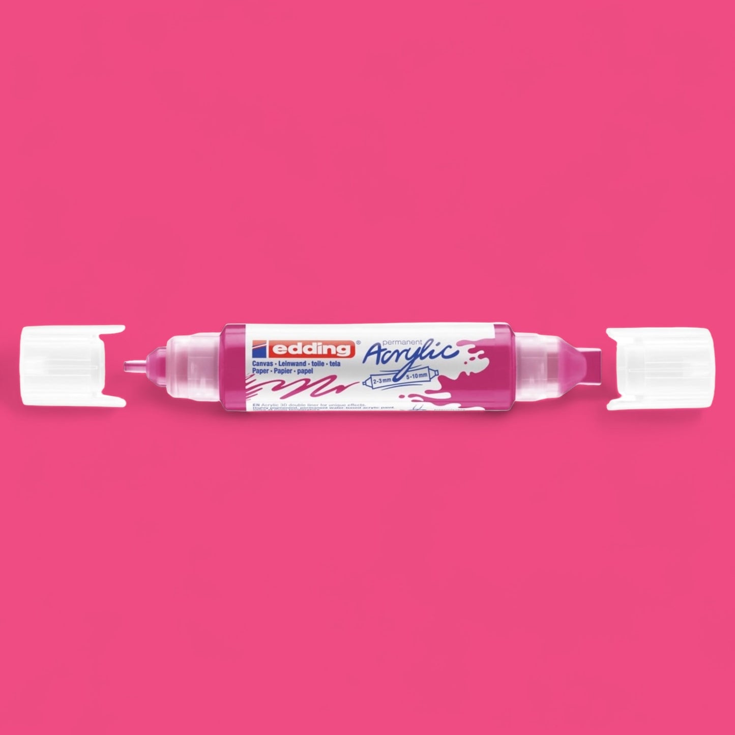 Edding 5400 Acryl 3D Double Liner telemagenta 909 , Tubenspitze 2-3 mm . 5-10 mm