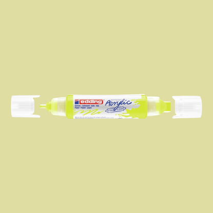 Edding 5400 Acryl 3D Double Liner neongelb 065 , Tubenspitze 2-3 mm . 5-10 mm