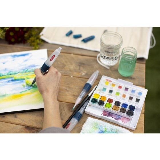 Derwent Inktense 12 Paint Pan Travel Set #1 Aquarell