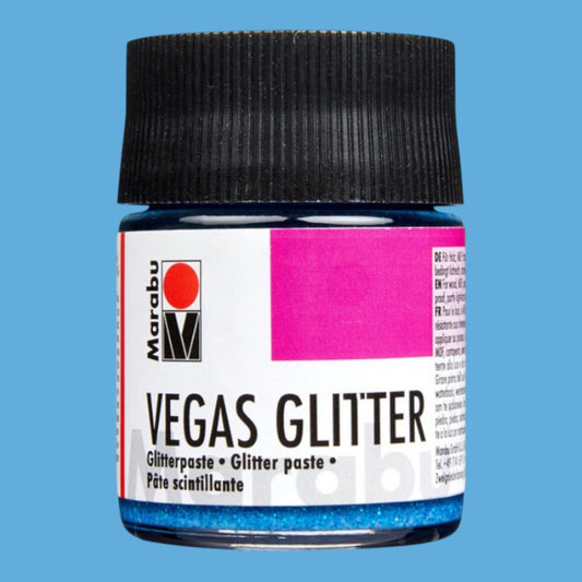 Marabu Glitterpaste, Vegas Glitter Aquablau 598
