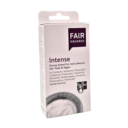FAIR SQUARED - Intense Dotted Condoms - Enhanced Pleasure & Vegan 🌿✨