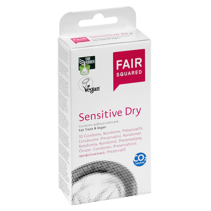 FAIR SQUARED - Sensitive Dry Condoms - Vegan & Fair Trade 🌿💚