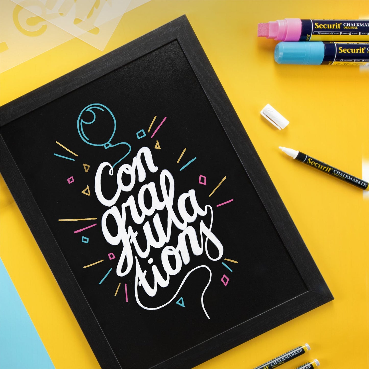 Securit® Kreidemarker, 7-15mm, 4er-Set, Farbig