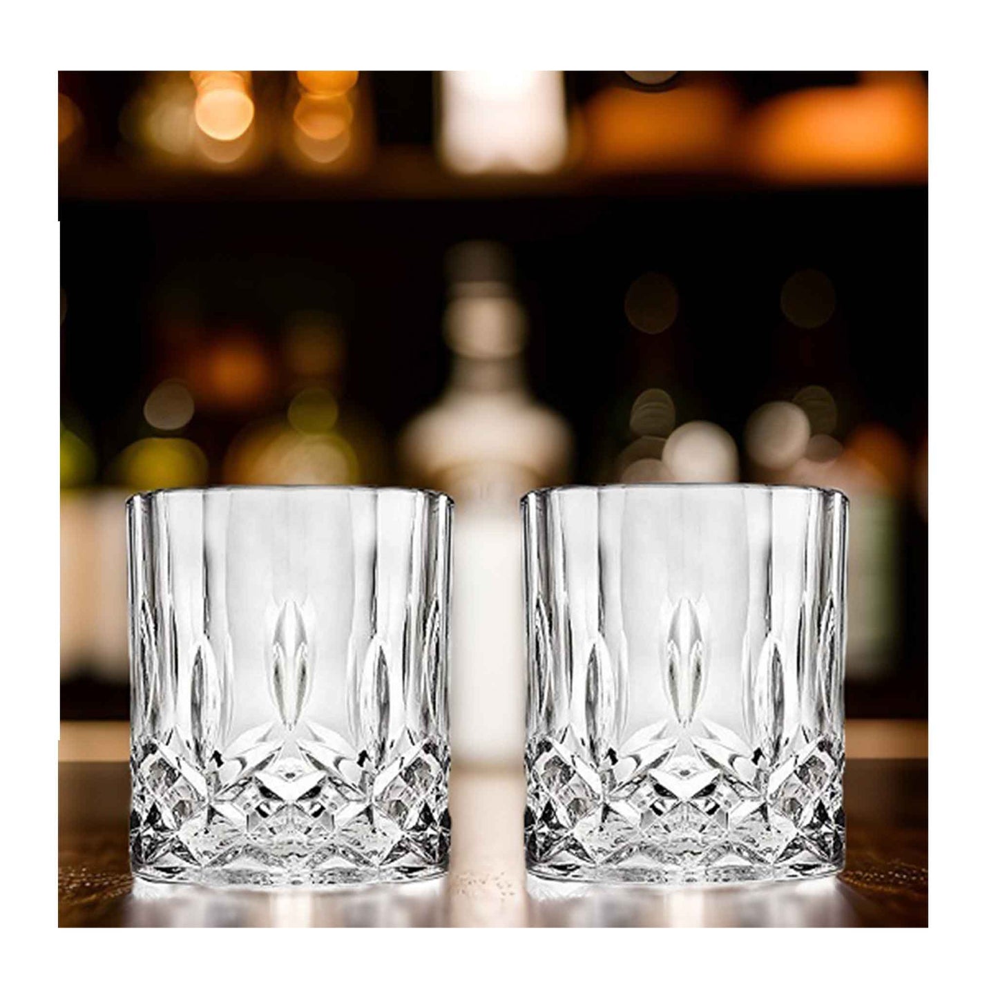 G19-6er Set Whiskygläser 350 ml – Kristall Design „Timeless Retro“ Cocktailgläser