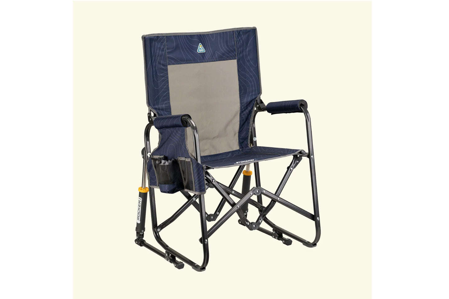 Stow Away Rocker  navy topo