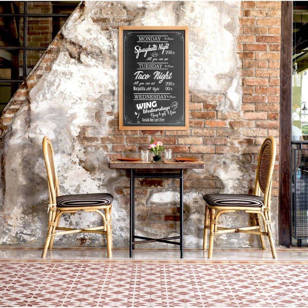 Securit® Wandkreidetafel Budget – Holzrahmen Hellbraun, 60x80cm