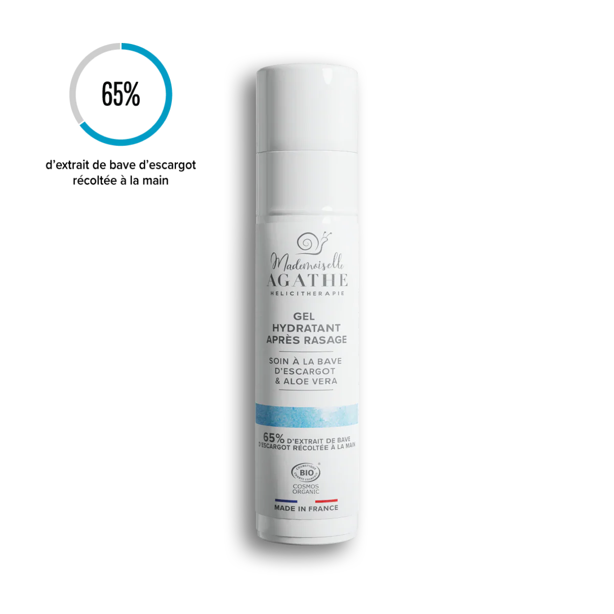 Gel après-rasage à la bave d'escargot bio - hydratant & apaisant - 50ml -  Mademoiselle Agathe