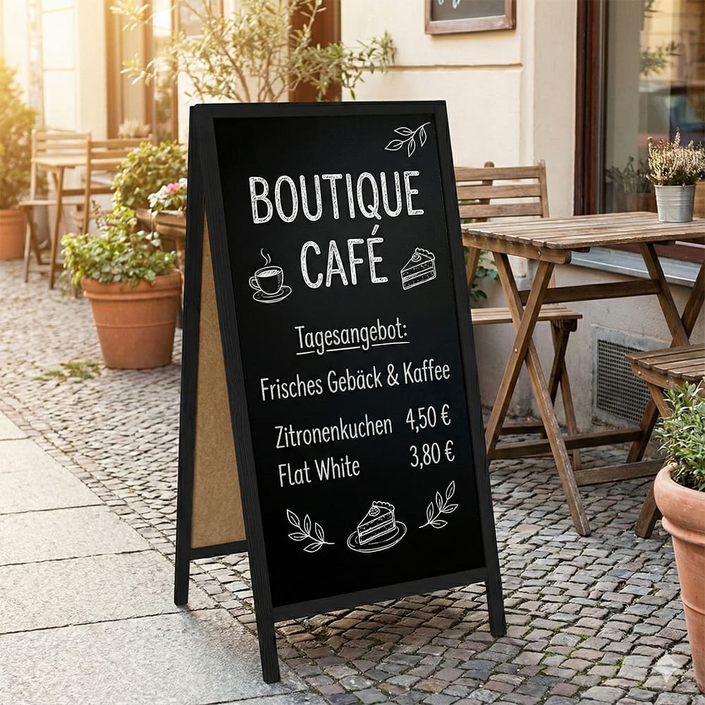 XXL Holz Kundenstopper "ColorFrame" 160x72cm, Indoor