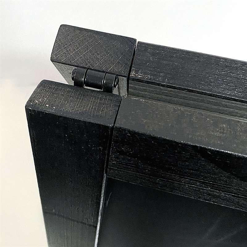 Holz Kundenstopper 105x68cm, Magnetisch, Schwarz, Outdoor