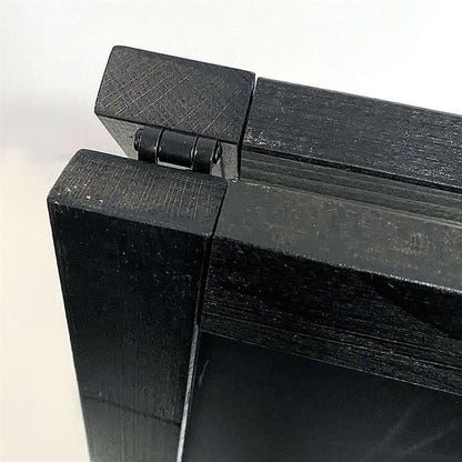 Holz Kundenstopper 105x68cm, Magnetisch, Schwarz, Outdoor