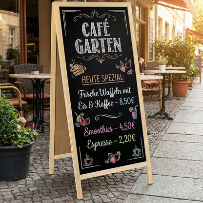 XXL Holz Kundenstopper "ColorFrame" 160x72cm, Indoor