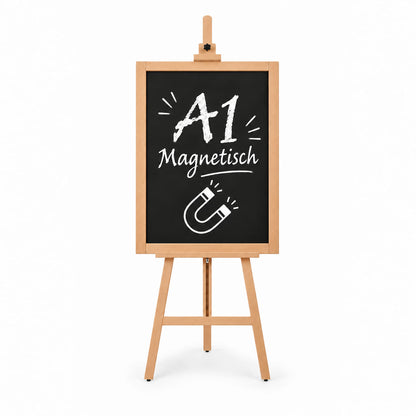 Holz Staffelei-Set "Art Easel" mit magnetischer A1 Kreidetafel, Buche