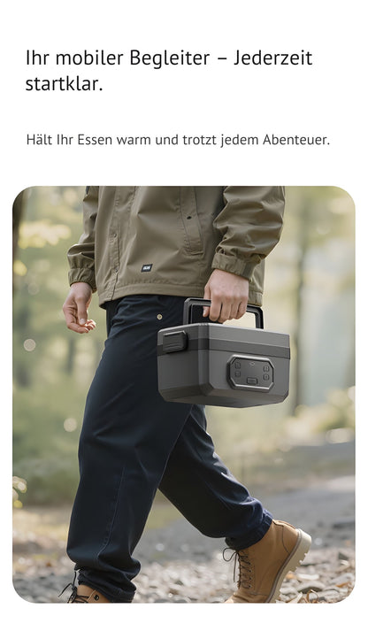 HotBox PRO XL – Elektrische Lunchbox mit Akku – Kabellos Essen wärmen