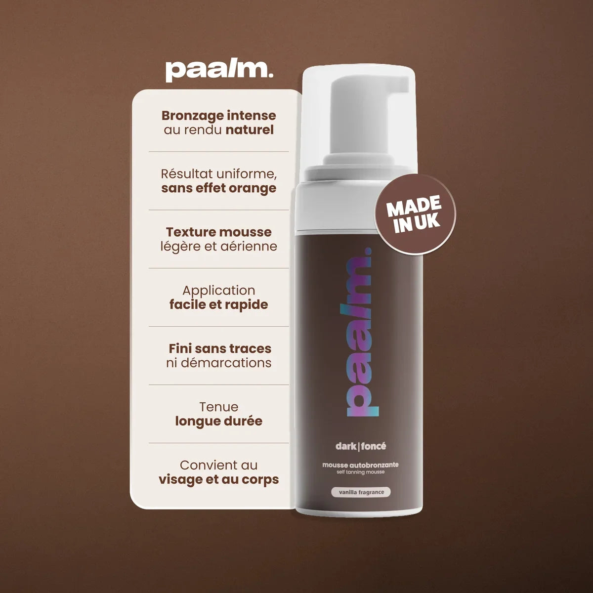 Mousse teinte dark - Paalm Cosmetics