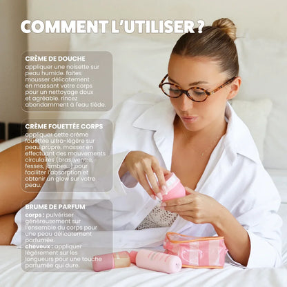 Coffret soin corps Peachee Lychee - Paalm Cosmetics