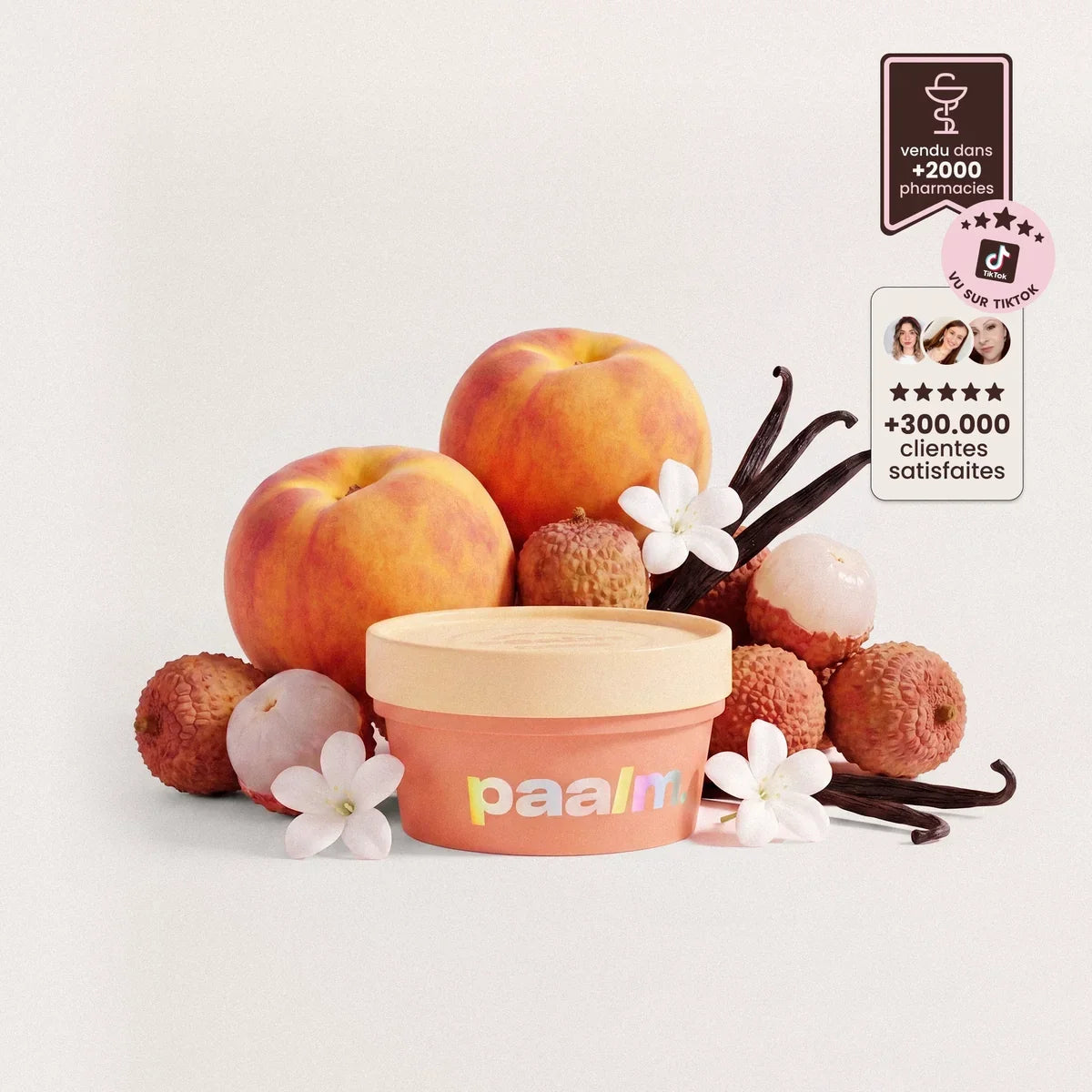 Déodorant Baume Fondant Peachee Lychee - Paalm Cosmetics