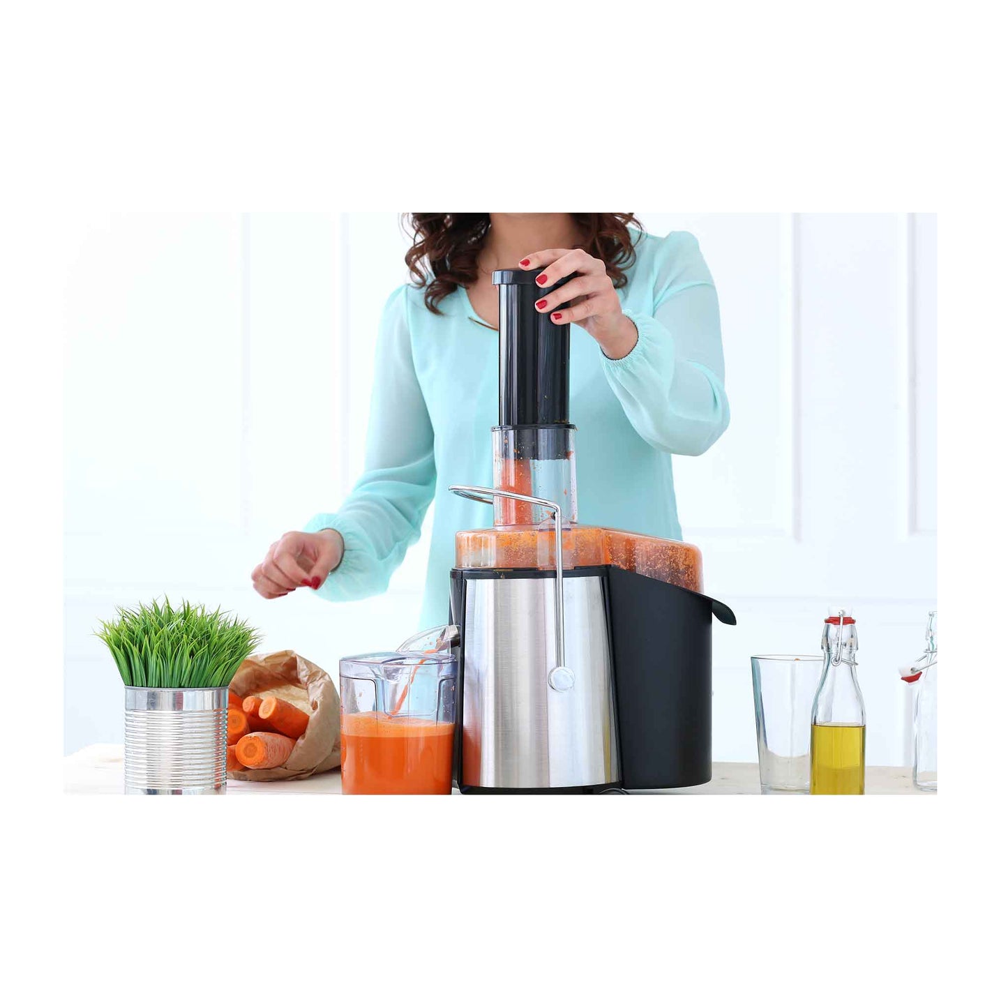 JE250-Multi Entsafter Mixer – Saftpresse aus Edelstahl für Obst & Gemüse