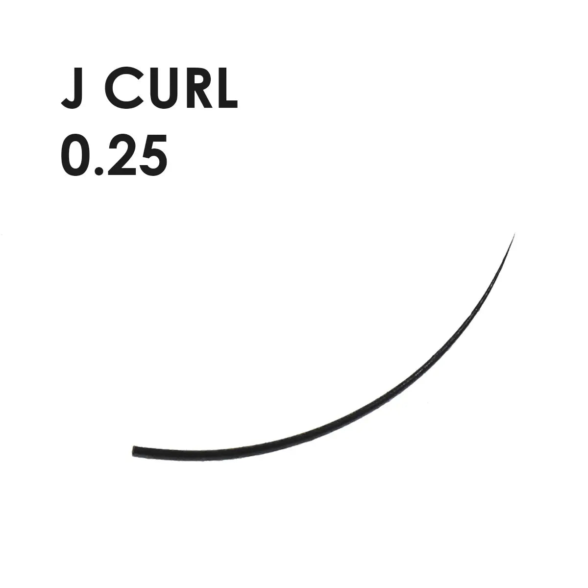 extensions de cils en soie - j-curl