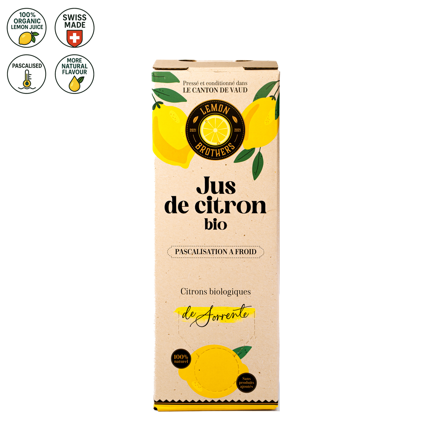 Jus de Citron Bio Pascalisé – 1L (Bag-in-Box)