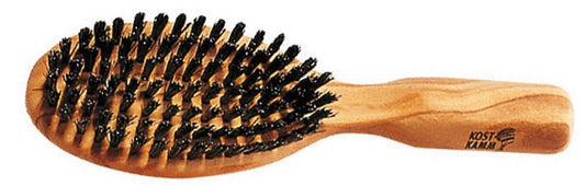 Kostkamm - Olive Wood Oval Hairbrush - Natural & Elegant 🌿✨