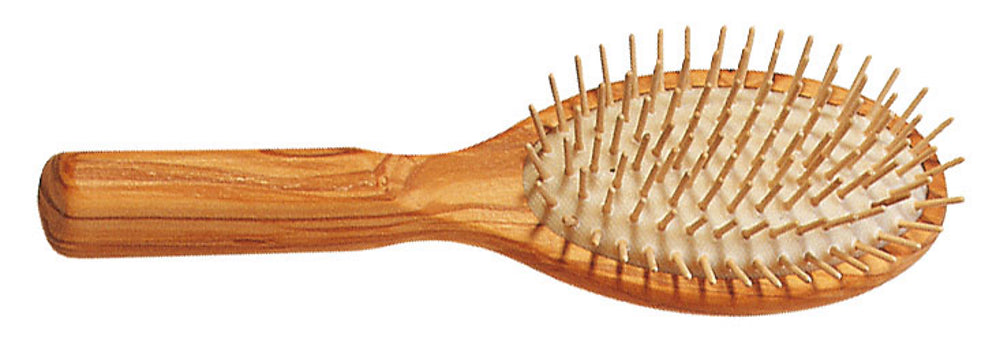Kostkamm - Wooden Brush Olive Straight - Premium Vegan Hair Care 🌿🌟