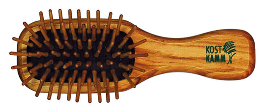 Kostkamm - Mini Olive Wood Brush - 7 Rows, Vegan Friendly 🌿✨