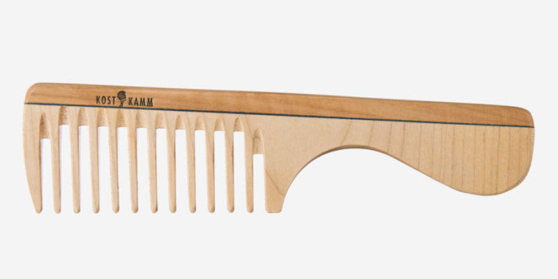Kostkamm - Wooden Grip Comb, Extra Coarse 19cm - Natural Hair Care 🌿