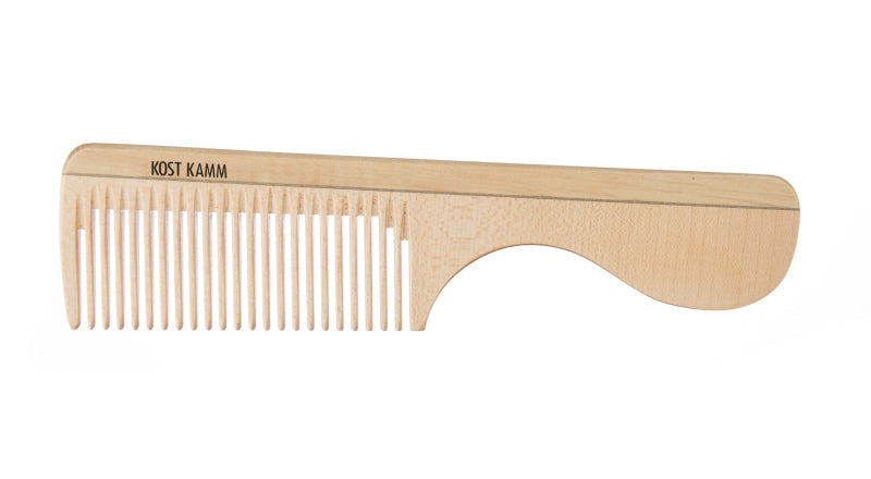 Kostkamm - Wooden Handle Comb, Coarse 18cm - Natural Hair Care 🌿