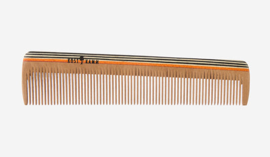 Kostkamm - Men's Colorful Wooden Comb - Fine 16cm 🌟
