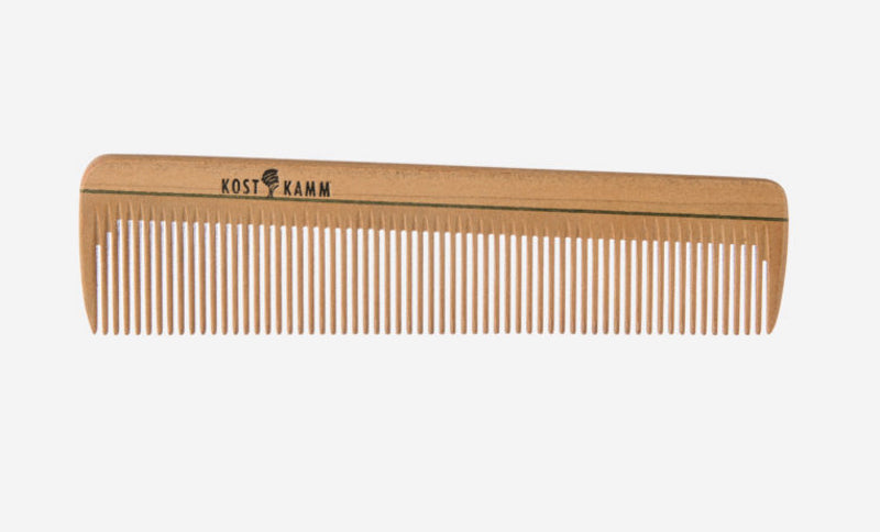 Kostkamm - Fine Wooden Pocket Comb 14cm - Natural Hair Care 🌿✨