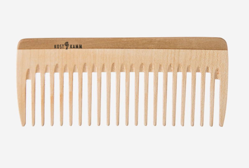 Kostkamm - Wooden Hair Comb - Extra Wide Tooth, 16cm 🌿✨