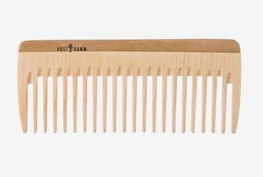 Kostkamm - Wooden Hair Comb - Extra Wide Tooth, 16cm 🌿✨