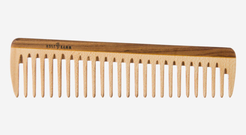 Kostkamm - Wide Tooth Wooden Hair Comb - Gentle Detangling 🌿✨