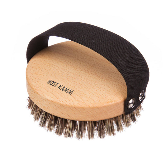Kostkamm - Round Beech Wood Massage Brush - Natural Bristle Care 🌿✨