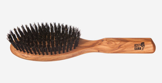 Kostkamm - Olive Wood Hairbrush Oval - Natural Beauty Tool 🌿✨