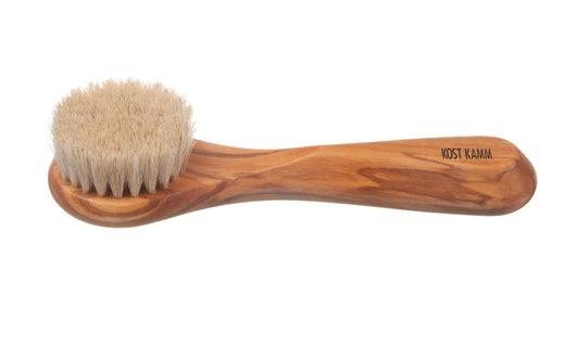 Kostkamm - Facial Brush with Handle Olive - Gentle Skin Care 🌿✨