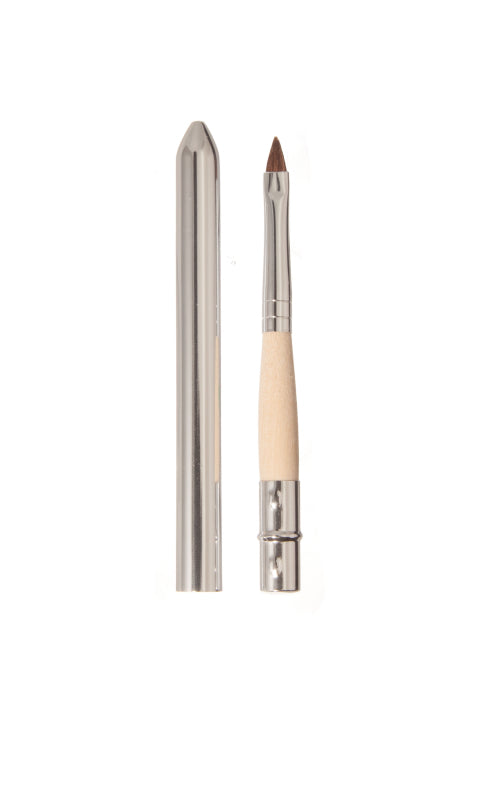 Kostkamm - Contour Brush Travel Metallic Case - Compact Beauty On-the-Go ✨