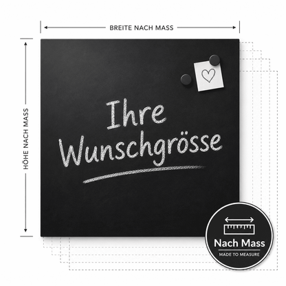 KalaMitica® Wandkreidetafel Magnetisch nach Mass, Ohne Rahmen