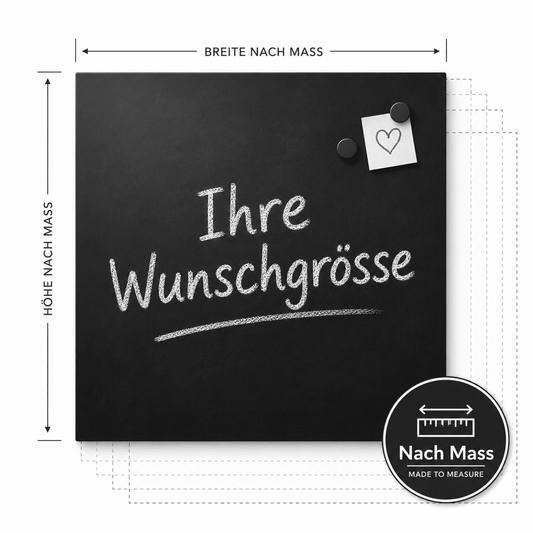 KalaMitica® Wandkreidetafel Magnetisch nach Mass, Ohne Rahmen