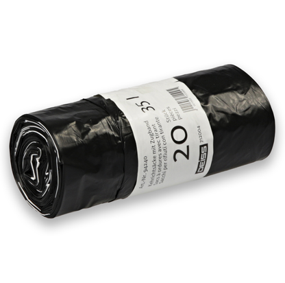 Kehrichtsäcke 35 Liter mit Zugband, Palette mit 50 Karton à 20 Rollen (1000 Rollen)