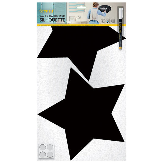 Securit® Wandkreidetafel Silhouette Sterne, 27x27cm, 2 Stk.